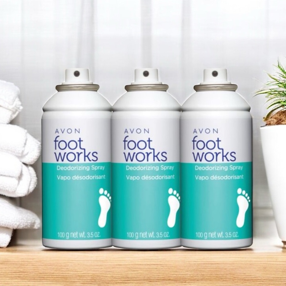 🔴NWT Avon Foot Works Deodorizing Spray 3-Can Set (3.5 oz each) - Picture 5 of 5